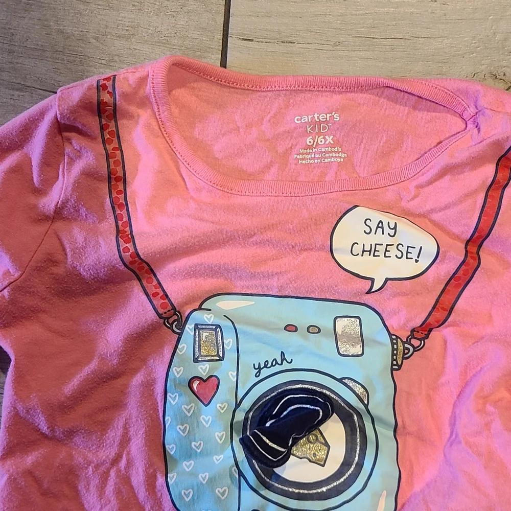 🍁Carters camera girls long sleeve tee🍦